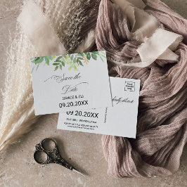 Groen Zomerbestemming Save the Date Kaart