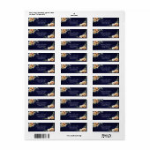 Groen Zonnebloemen Herfst Bruidsdouche Label (Full Sheet)