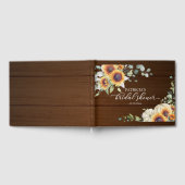 Groen Zonnebloemen Pompoen Herfst Bruidsfeest Gastenboek (Volledig)