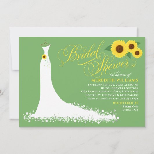 Groen zonnebloempje Vrijgezellenfeest Kaart (Voorkant)