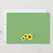 Groen zonnebloempje Vrijgezellenfeest Kaart (Achterkant)