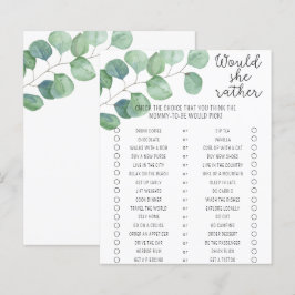 Groen - Zou ze liever baby shower spel