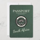 Groen Zuid-Afrika Paspoort bruiloft Kaart (Achterkant)
