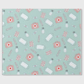 Groen zure symbolen Gift Wrapping Paper Cadeaupapier (Vlak)