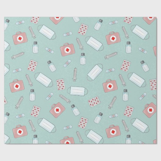 Groen zure symbolen Gift Wrapping Paper Cadeaupapier (Vlak)