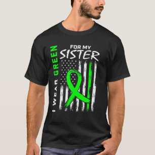 Groen zuster Nieren Ziekte Cerebral Palsy Awarene T-shirt