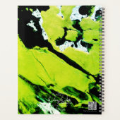 Groen & Zwart Abstract Grote Maandelijkse Planner (Achterkant)