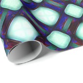 Groen zwart Abstract modern geometrisch patroon Cadeaupapier (Rol Hoek)