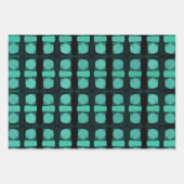 Groen zwart Abstract modern geometrisch patroon Inpakpapier Vel (Voorkant)