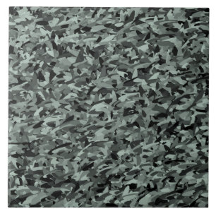 Groen Zwart Abstract Patroon Tegeltje