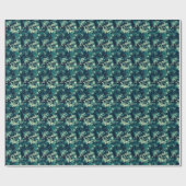 Groen & Zwart Abstracte Verf Cadeaupapier (Vlak)
