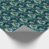 Groen & Zwart Abstracte Verf Cadeaupapier (Hoek)