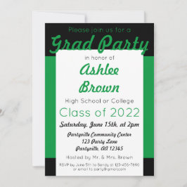 Groen zwart Afstudeerder Afstuderen Kaart