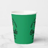 Groen Zwart Afstuderen Gepersonaliseerde Graduatio Papieren Bekers (Links)