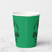 Groen Zwart Afstuderen Gepersonaliseerde Graduatio Papieren Bekers (Rechts)