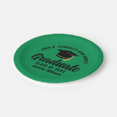 Groen Zwart Afstuderen Gepersonaliseerde Graduatio Papieren Bordje (Gekanteld)