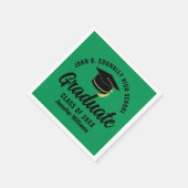 Groen Zwart Afstuderen Gepersonaliseerde Graduatio Servet (Hoek)