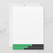 Groen & Zwart Bars Afstudeerder Party Dank u Bedankkaart (Achterkant)