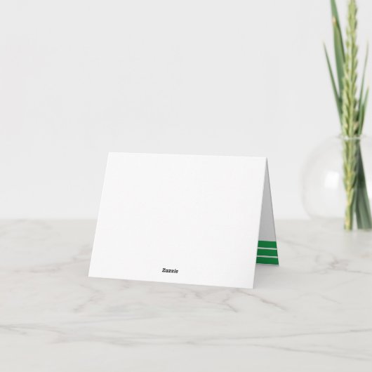 Groen & Zwart Bars Afstuderen Dank u Bedankkaart (Achterkant)