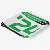 Groen & Zwart Bars Klasse van '24 Afstuderen Papieren Bordje (Gebogen)