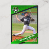 Groen & Zwart Baseball Trading Kaart, Baseball Kaa Contactkaartje (Voorkant)