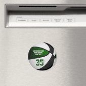 Groen zwart basketbal team kleuren magneet (Insitu (Vaatwasser))