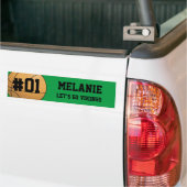 Groen zwart Basketbalteam Bumpersticker (Op Truck)