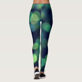 Groen Zwart Bokeh Abstracte achtergrond Leggings