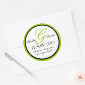 Groen zwart bruiloft gunst dank u Stickers (Envelop)