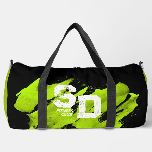 Groen & Zwart Brushy Fitness Tas (Voorkant)