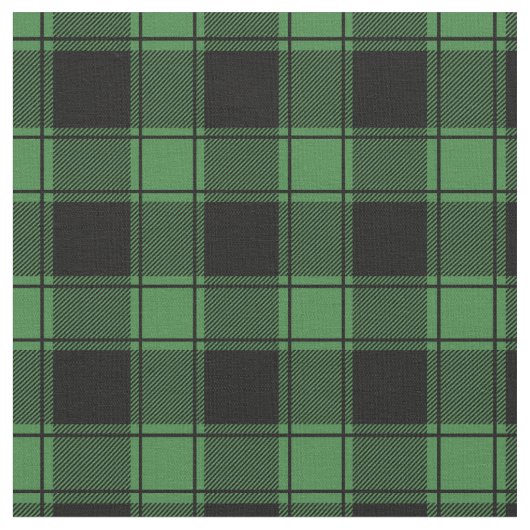 Groen & Zwart Buffalo Plaid Stof (Close Up)