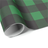 Groen zwart buffelpatroon cadeaupapier (Rol Hoek)