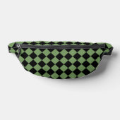 Groen Zwart Checker Diamant Patroon Heuptasje (Liggend)