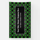 Groen & Zwart Cheque - Bedrijfsevenement / Tradesh Spandoek (Verticaal)