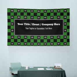 Groen & Zwart Cheque - Bedrijfsevenement / Tradesh Spandoek