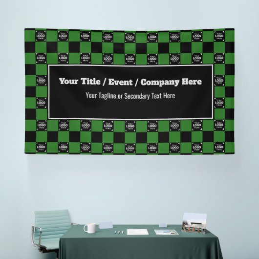 Groen & Zwart Cheque - Bedrijfsevenement / Tradesh Spandoek (Beurs)