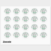 Groen Zwart Confetti Afstuderen 2026 Ronde Sticker (Vel)