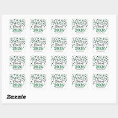 Groen Zwart Confetti Afstuderen 2026 Vierkante Sticker (Vel)