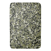 Groen zwart Cream Camouflage Patroon afdrukken Badmat (Voorkant Verticaal)