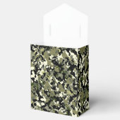 Groen zwart Cream Camouflage Patroon afdrukken Bedankdoosjes (Geopend)
