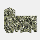 Groen zwart Cream Camouflage Patroon afdrukken Bedankdoosjes (Uitgevouwen)