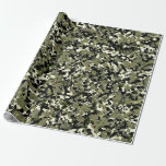 Groen zwart Cream Camouflage Patroon afdrukken Cadeaupapier<br><div class="desc">verpakkingspapier</div>