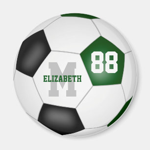 Groen Zwart Custom Voetbal Team Kleuren Magneet