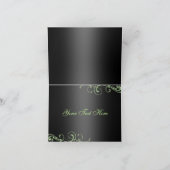 Groen/Zwart Damascus & Bow Dank u kaart (Binnen)