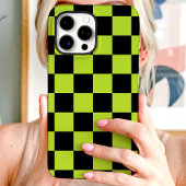Groen Zwart Dambord Case-Mate iPhone Case