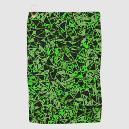 Groen Zwart Driehoek Patroon Golfhanddoek
