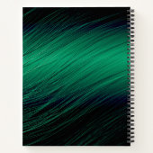 Groen Zwart Elegant Gepersonaliseerd Professioneel Notitieboek (Achterkant)