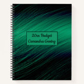 Groen Zwart Elegant Persoonlijk Professioneel  Notitieboek (Voorkant)