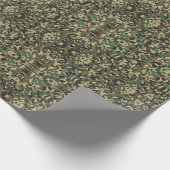 Groen, zwart en bruin camouflagepatroon cadeaupapier (Hoek)