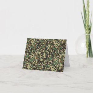 Groen, zwart en bruin camouflagepatroon kaart